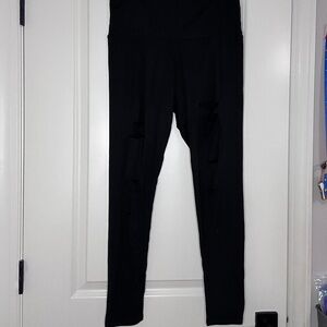 Anchored Arrows Distresses/Cut Leggings L (#189)